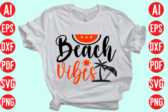 Beach Vibes Tropical Summer SVG for Graphics & T-Shirts