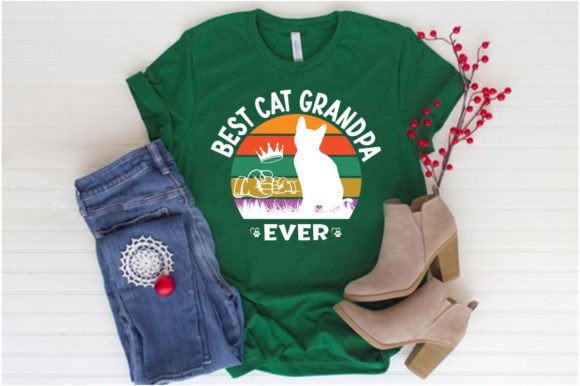 BEST CAT GRANDPA EVER: SVG Graphics & T-Shirt Designs