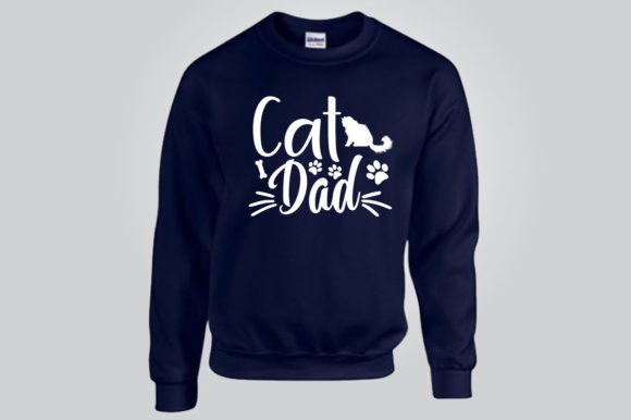 CAT DAD SVG Vector: Graphics for T-Shirt Designs