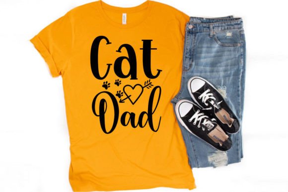 CAT DAD T-SHIRT DESIGNT: Graphics for Playful Branding