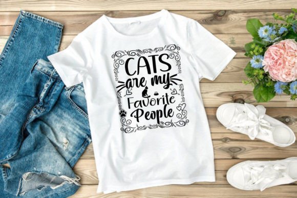 CATS ARE MY FAVORITE PEOPLE T-SHIRT