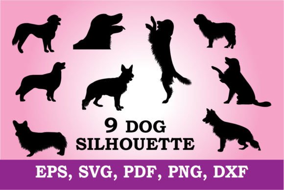 DOG SILHOUETTE, SVG Graphics for T-Shirt Designs