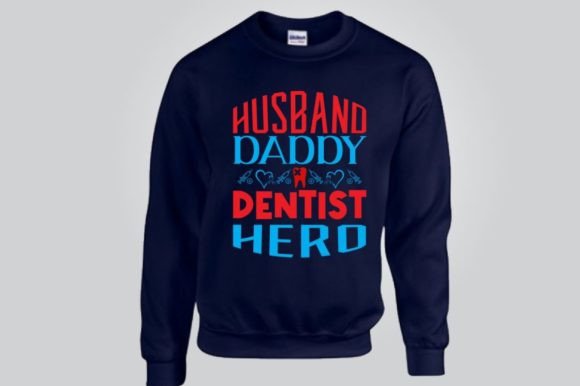 HUSBAND DADDY DENTIST HERO SVG: Graphic for T-Shirt Designs