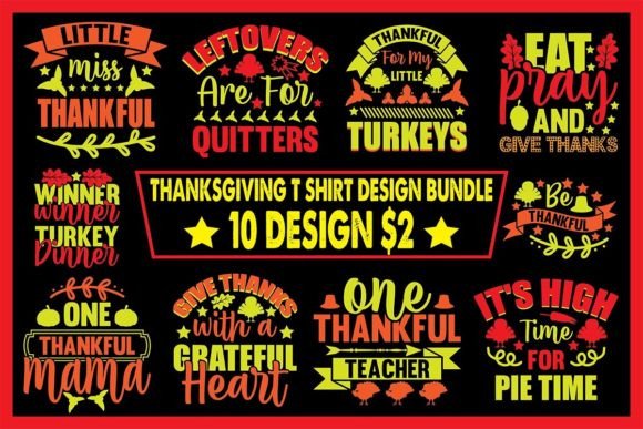 Thanksgiving SVG Design Bundle: Graphics & T-Shirt Designs
