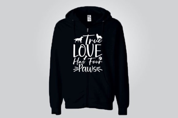 TRUE LOVE HAS FOUR PAWS SVG Graphics for T-Shirt Designs